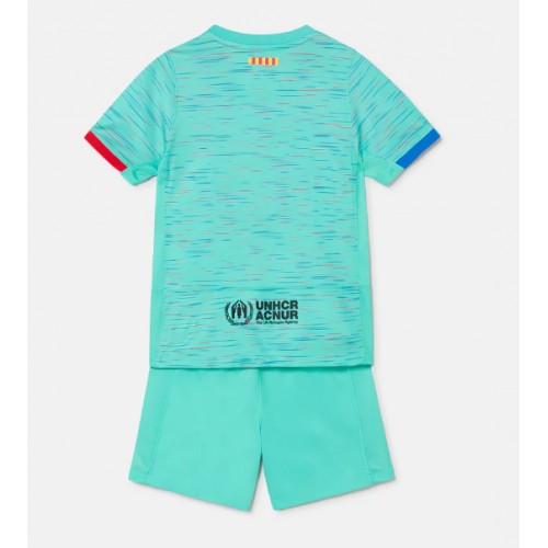 Maillot de foot Barcelona Troisième enfant 2023-24 Manches Courte (+ pantalon court)